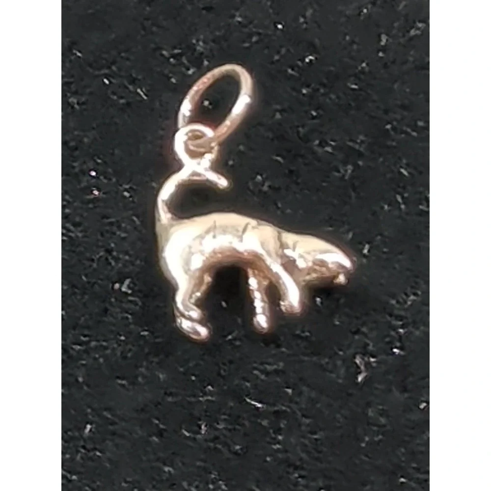Vintage Sterling Silver 925 Anteater Charm 3D Animal Pendant Bracelet Necklace